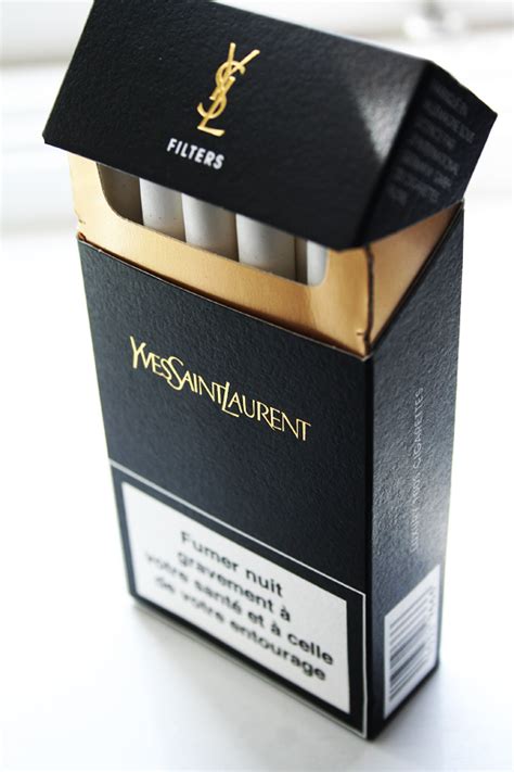 yves saint laurent black ciggies|Not So Haute: YSL's Designer Cigarettes .